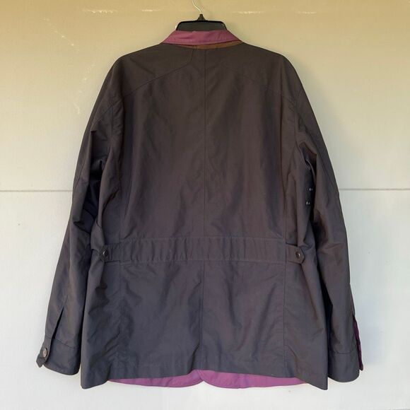 Peter Millar Reversible Canton Field Jacket Black/Grape Faux Suede Trim, Size L - Picture 4 of 16